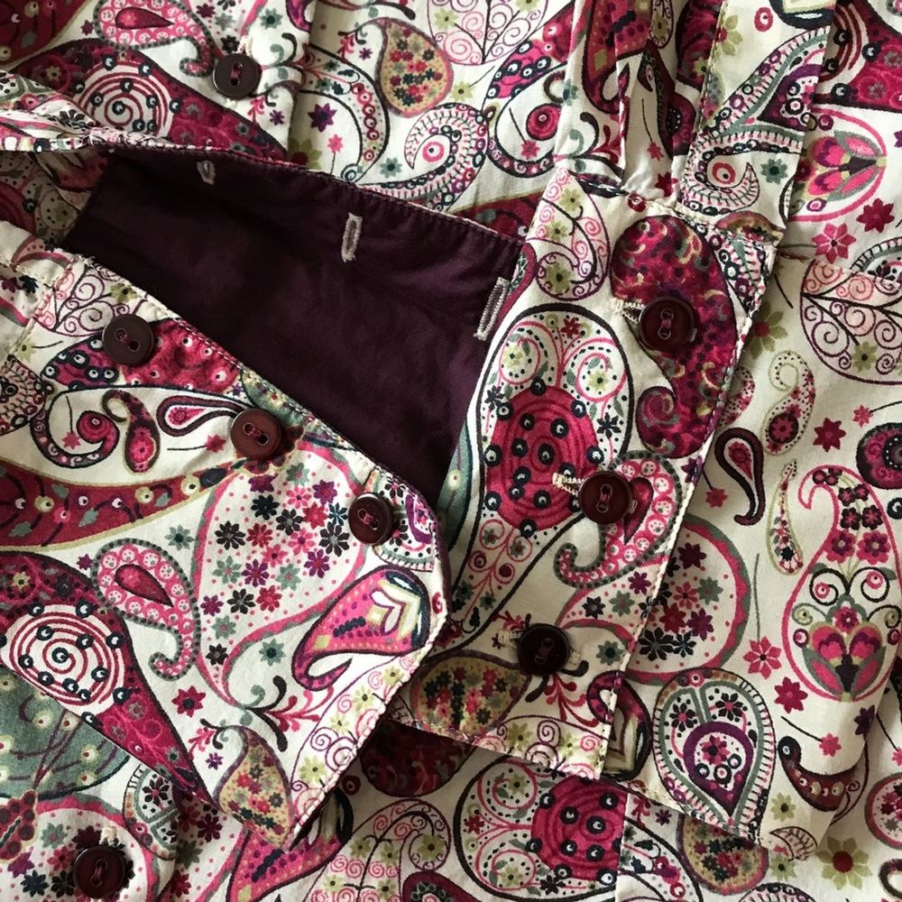 Robert Talbott Paisley Button Front Blouse - image 6